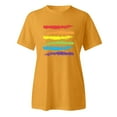 thumbnail image 5 of TINZ T-Shirt à Col Rond Imprimé Lettre Manches Courtes Col Rond T-Shirts pour Femmes Pack Ample Décontracté T-Shirt Cheer Manches Longues Pack T-Shirt Spandex T-Shirts pour Femmes, 5 of 5