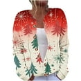 thumbnail image 2 of Neewe Long Sleeve Crewneck Christmas Button Down Womens Sweaters Fall Open Front Lightweight Cardigan Sweaters for Women 2025, 2 of 5