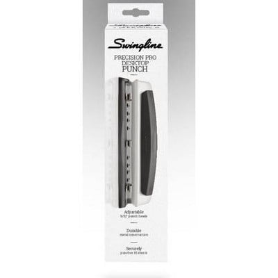 Metal 3-Hole Puncher for Binder, Non-Powered Desk Tool, Black