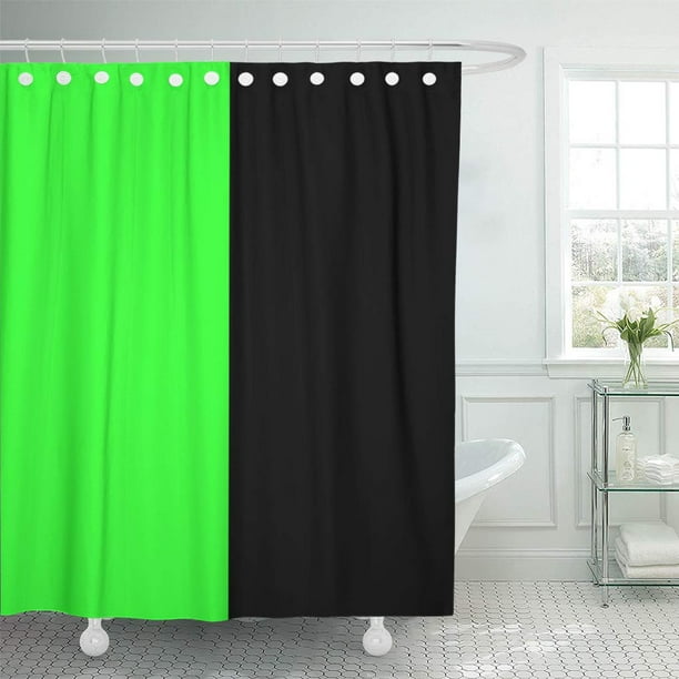 CYNLON Classic Black and Neon Green Split Retro Two Simplicity Bathroom