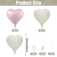 thumbnail image 2 of Globos GRESATEK en forma de corazón rosa y blanco, 18 pulgadas, 10 unidades, 2 of 8