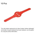 thumbnail image 3 of Uxcell String Trimmer Head Blades Replace, 10Pack Plastic Lawn Mower Weed Blades Red, 3 of 6