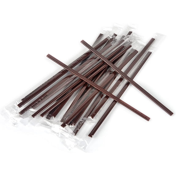 Trianu 50Pcs Plastic Coffee Straws, Plastic Coffee & Cocktail Stirrers, Coffee and Drink Stir Sticks, Cocktail Swizzle Sticks, Disposable Stir Sticks, 7.08 inch