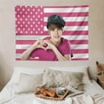 thumbnail image 3 of Justin American Stars Tapestry Stars Bieber Flag Tapestry Suitable for College Dormitory Bedroom Living Room Office Party Decoration Gift 40x30in, 3 of 5