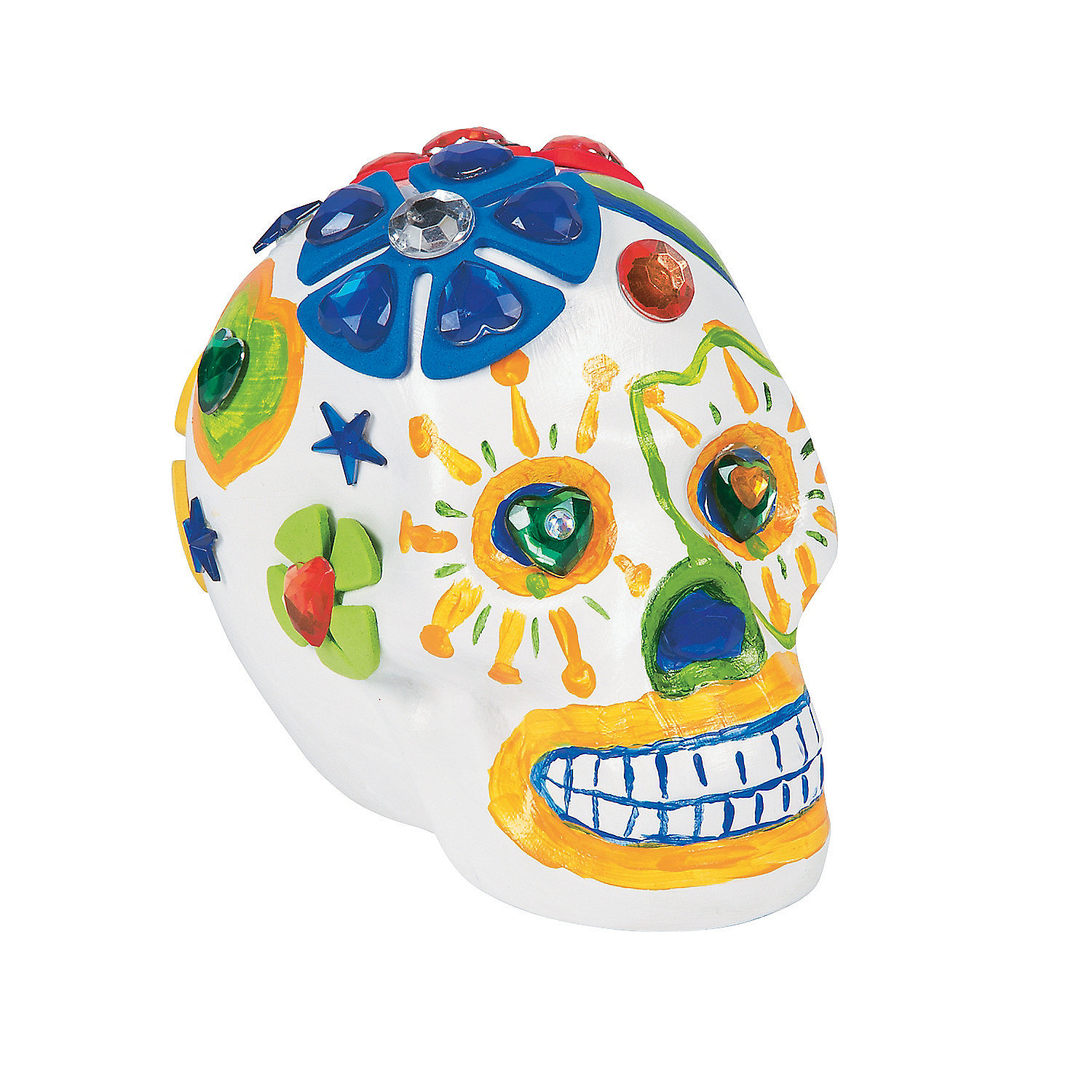 DIY Mini Ceramic Skull, Craft Kits, Halloween, 12 Pieces