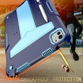 thumbnail image 2 of Allytechgroup Shockproof Case for Apple iPad Pro 11 M4 2024, Slim Heavy Duty Hybrid Rugged Protective Cover with Built-in Stand Children Friendly Case for iPad Pro 11 Inch M4 2024, Navy+Blue, 2 of 6