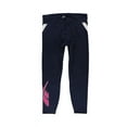 thumbnail image 2 of Reebok Womens Vector Logo Compression Athletic Pants, Blue, Small, 2 of 2