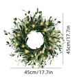 thumbnail image 3 of EUDIDV Artificial Plant Lights Green Wreath Winter Spring Summer Wreaths For Front Door With Leaves Indoor Outdoor Farm Home Wall Window Festival Valentines Day Decor Wreaths;for Home Decor, 3 of 7