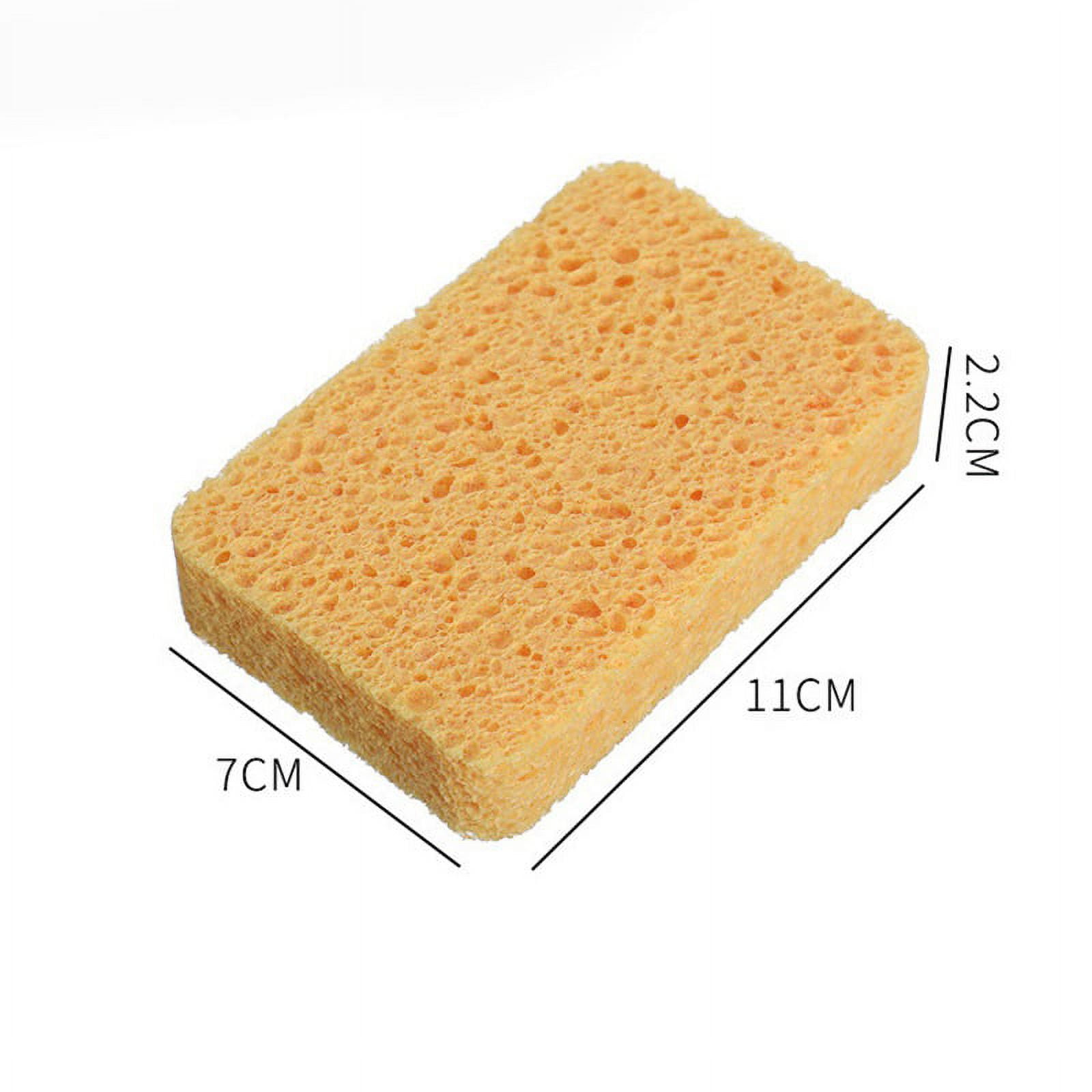  Temede Large Cellulose Sponges, Kitchen Sponges for Dish, Thick  Heavy Duty Scrub Sponges, Non-Scratch Scrubber for Household, Cookware,  Bathroom, Compressed Packaging (5 Pack) : Health & Household