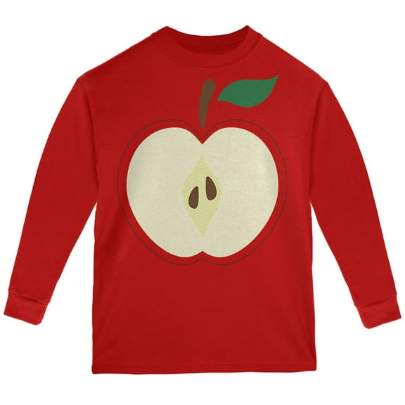 Old Glory Youth Halloween Apple Slice Costume Long Sleeve T Shirt