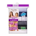 thumbnail image 3 of Fit for Me by Fruit of the Loom Women's Plus Size Cotton Brief Panties, Soft Comfort Waistband, Full Coverage, Multipacks, Sizes 1X–5X, 3 of 11