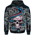 thumbnail image 4 of Sudadera con capucha con estampado 3D de cuervo, esqueleto, ballena y gato para hombre, patrón de demonio, manga larga, informal, cómoda, holgada, 4 of 5
