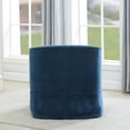 thumbnail image 6 of Elm Baltic Blue Polyester Fabric Skirted 360-degree Swivel Accent Chair, 6 of 12