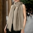 thumbnail image 2 of Scarf for Women Winter Clothing for Womens Solid Color Cotton And Linen Scarf for All Season Beach Strip Scarf, 2 of 8