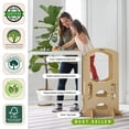 thumbnail image 5 of Little Partners Learning Tower Adjustable Height Kitchen Step Stool, Toddler Tower, Encourages Learning, Independence, and Engagement, Safety Climbing Tower for Kitchen Counter - Natural, 5 of 8
