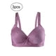thumbnail image 2 of Sujetador diario sin aros uxcell cómodo suave elástico básico 3 piezas Plum-Full Impreso 38, 2 of 7