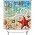 thumbnail image 2 of 4PCS Ocean Beach Shower Curtain Sets With Rugs, Waterproof Fabric Shower Curtain, Hawaiian Tropical Summer Seaside Scenery Palm Leaves Blue Ocean Colorful Chair Nautical Coastal Bathroom Decor, 2 of 7