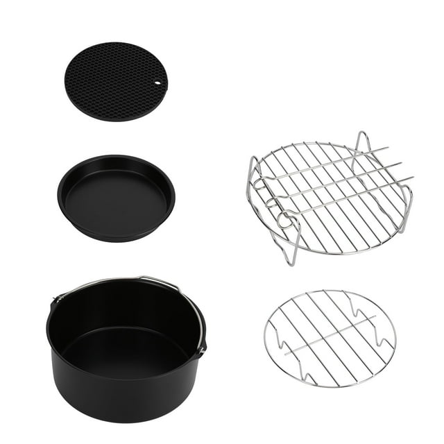 JUEGO DE ESTANTE de FREIDORA DE AIRE, Práctico Kit de Accesorios de Freidoros de Aire 6 en 1 7 Pulgadas para Freidora Eleccica para una una freidora de 7 Pulgadas