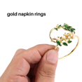 thumbnail image 3 of Napkin Ring Flower Napkin Rings Set of 6 Metal Napkin Holder for Wedding Party Dinner Table Decoration,6 * Napkin rings,Gold & green, 3 of 10