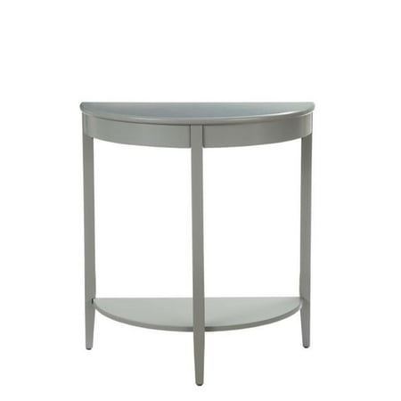 Half Moon Shelf - Benzara BM191265 Wooden Half Moon Shaped Console Table with One Open Bottom Shelf - Gray - 26 x 13 x 28 in.
