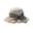 Coffee, variant on Women's Elegant Linen-Blend Boater Hat with Large Bow, Sun-Protective Straw Hat for Beach Vacations, Church Events and Summer Outfits, Classic Wide Brim Hat-Blue