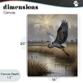 thumbnail image 4 of Stupell Industries Coastal Heron Flight over Wetlands Canvas Art, 16 x 20, by Susan Arnot, 4 of 8