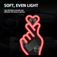 thumbnail image 4 of Solar-Powered Finger Heart Car Window Light, Solar Powered Wireless Led Heart Shape C-Pillar Neon Light, Wireless Suction Mount with Smart Motion Sensor, Ip65 Waterproof, for Valentine‘s Day (Red), 4 of 9