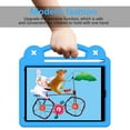 thumbnail image 5 of ELEHOLD Kids Case for iPad 6th/5th Gen / iPad Air 2 / iPad Air 9.7 Case, EVA Foam Cute Cartoon Case with Built-in Kickstand Portable Handle Shockproof Full Body Case for iPad 9.7 inch,Blue, 5 of 6