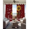 thumbnail image 4 of Red Sunshine Sunflower Blackout Curtains 96 Inches Long for Bedroom, Pastoral Bees Farmhouse Floral Thermal Insulated Room Darkening Black Out Window Curtain Panels Grommet Drapes for Living Room, 4 of 8