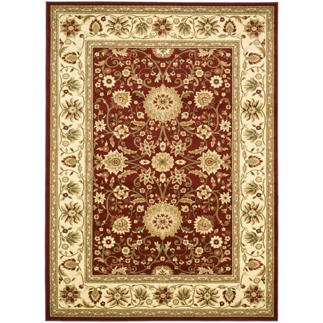 Safavieh Lyndhurst 2'3" X 10' Power Loomed Rug in Red and Ivory