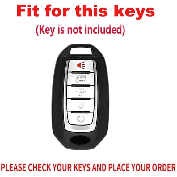 Key Fob Cover Compatible with Infiniti Q50 Q60 QX50 QX55 QX60 5 Button Keychain Case Holder Protector