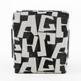 thumbnail image 4 of 27 Inch Accent Chair, Polyester Black and White Geometric Pattern Print, 4 of 5
