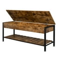 thumbnail image 1 of O'Force Industrial Storage Bench, Entryway Lift Top Shoe Storage Bench in Dining Room, Hallway, Living Room Metal Frame, 1 of 7