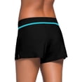 thumbnail image 3 of Bsubseach Womens Swim Shorts Solid Swimsuit Bottoms Quick Dry Swimboard Shorts Side Split with Adjustable Ties, 3 of 4