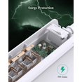 thumbnail image 5 of Paquete de 2 regletas de alimentación – Cable de extensión largo, protector contra sobretensiones, protección contra sobrecarga de enchufe plano, soporte de pared para oficina en casa y dormitorio, li, 5 of 5