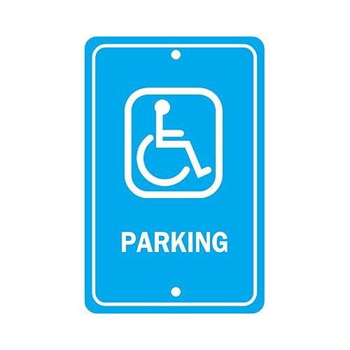 Brady Handicap Parking Sign,18"H,12"W,Alum 91362