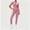 Pink women two piece lounge set a1, variant on Women Two Piece Lounge Set Round Neck Short Sleeve Tshirt Elastic Waist Leggings Matching Outfits Solid Casual Slim Tracksuit Travel Vacation, Pink M