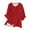 Red, variant on Breezora Floral Embroidered Button Up Shirt Women's Relaxed Fit Half Sleeve Doll Collar Tops L Size Grey