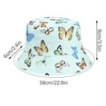 thumbnail image 3 of Xfvqtps Womens Bucket Hat Summer Sun Protection Fashion Butterfly Print UV Protection Sunshade Outdoor Beach Sun Hat Fisherman Cap Light Blue, 3 of 7