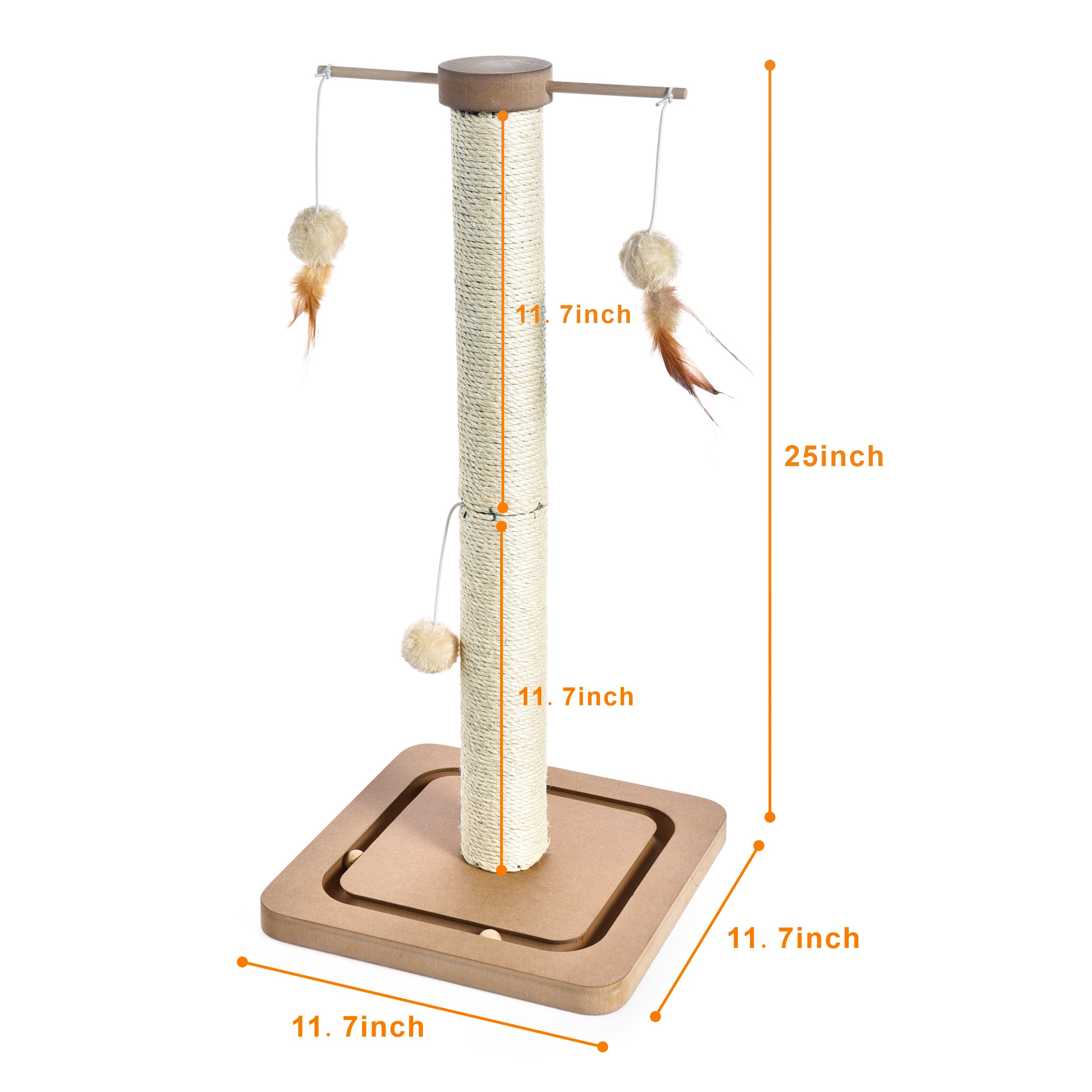 Vibrant Life Cat Scratching Post 25in with Interactive Ball Toys photo 3