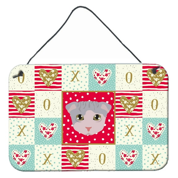 Carolines Treasures CK5177DS812 Ukrainian Levkoy Cat Love Wall or Door Hanging Prints 8x12 multicolor