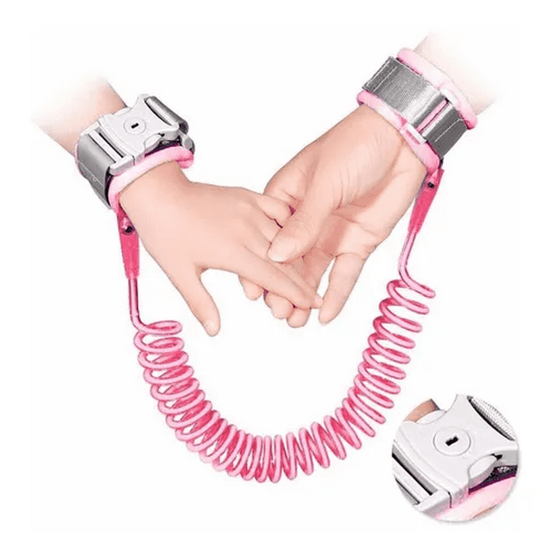 Pulsera de Seguridad Para Niños Malubero Con Candado Color Rosa