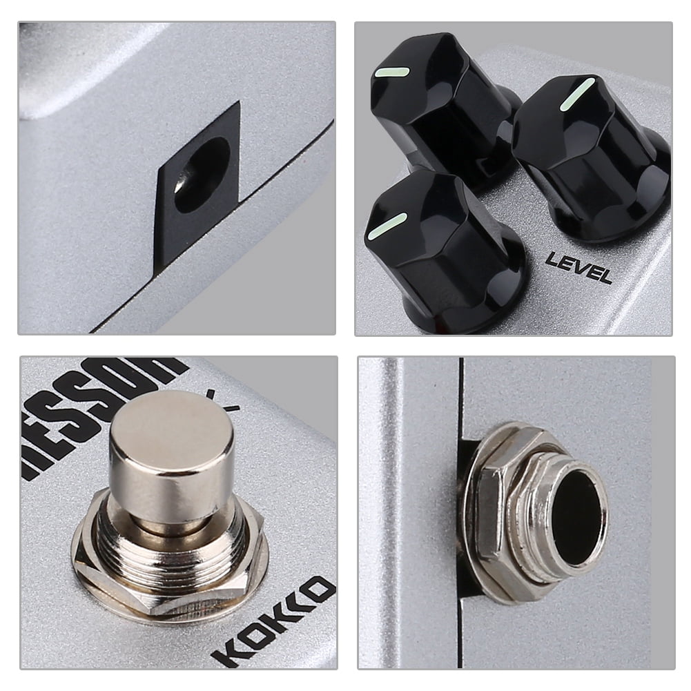Guitar Effects Pedal, Compressor Effect Portable Metal Shell Easy Adjustment Analog Circuit With LED Indicator For Audio Equipments