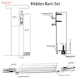thumbnail image 3 of Hidden Barn | Planum 0010 Ginger Ash | Sturdy Finished Doors | Magic Concealed Sliding Set 32" x 96", 3 of 5