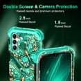 thumbnail image 4 of Casetego for Samsung Galaxy A16 5G Case,Glow in The Dark Three Layer Heavy Duty Shockproof Protection Hard Plastic Bumper+Soft Silicone Protective Case,Green Butterfly, 4 of 7