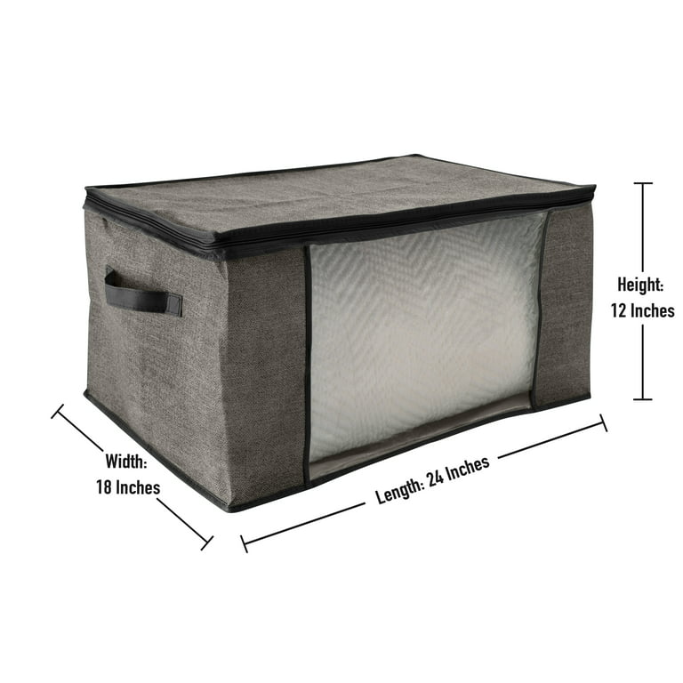 Simplify 2-in-1 Under The Bed Vacuum Storage Bag & Tote in Heather Grey