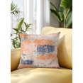 thumbnail image 2 of Waterproof Outdoor Throw Pillows with Inserts 18"x18", Orange Blue Soft Decorative Pillowcases for Couch Bedroom, Minimalist Smear Abstract Art Painting Pillow Covers for Sofa Living Room, 2 of 8