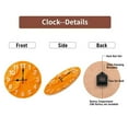thumbnail image 7 of Orange Modern Wall Clock Home Decor 10-Inch Silent Wooden Wall Clock, Battery Operated (AA Batteries Not Included), Artistic Home Decor, 7 of 7