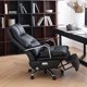 thumbnail image 2 of Back Cushion Leather Office Chair Design Armrest Footrest Executive Chair Luxurious Unfolding Bureau Meuble Kawaii Furniture My Lux Decor Round, 2 of 11