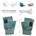 thumbnail image 2 of Moocorvic Womens Heated Gloves 1 Pairs, USB Winter Fingerless Knitted Gloves for Women Men, 2 of 8